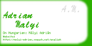 adrian malyi business card